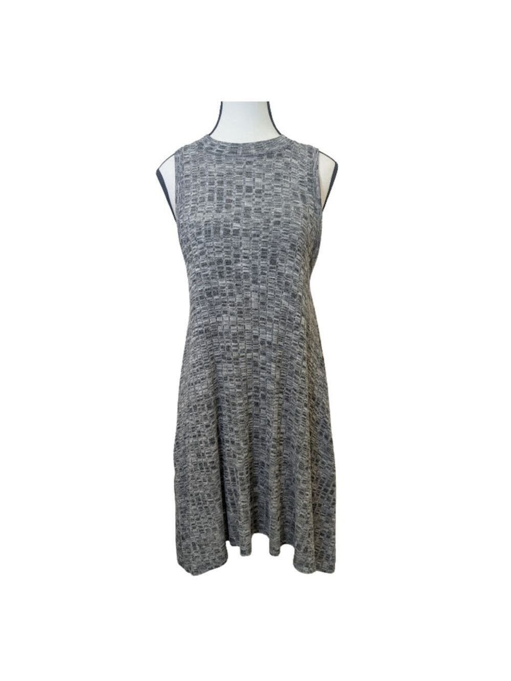Maeve Anthropologie Gray Textured Knit Dress Minimalist Soft Grunge Quiet Luxury